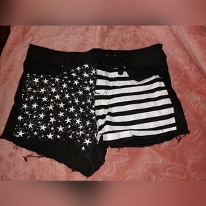 Low rise black shorts size 9